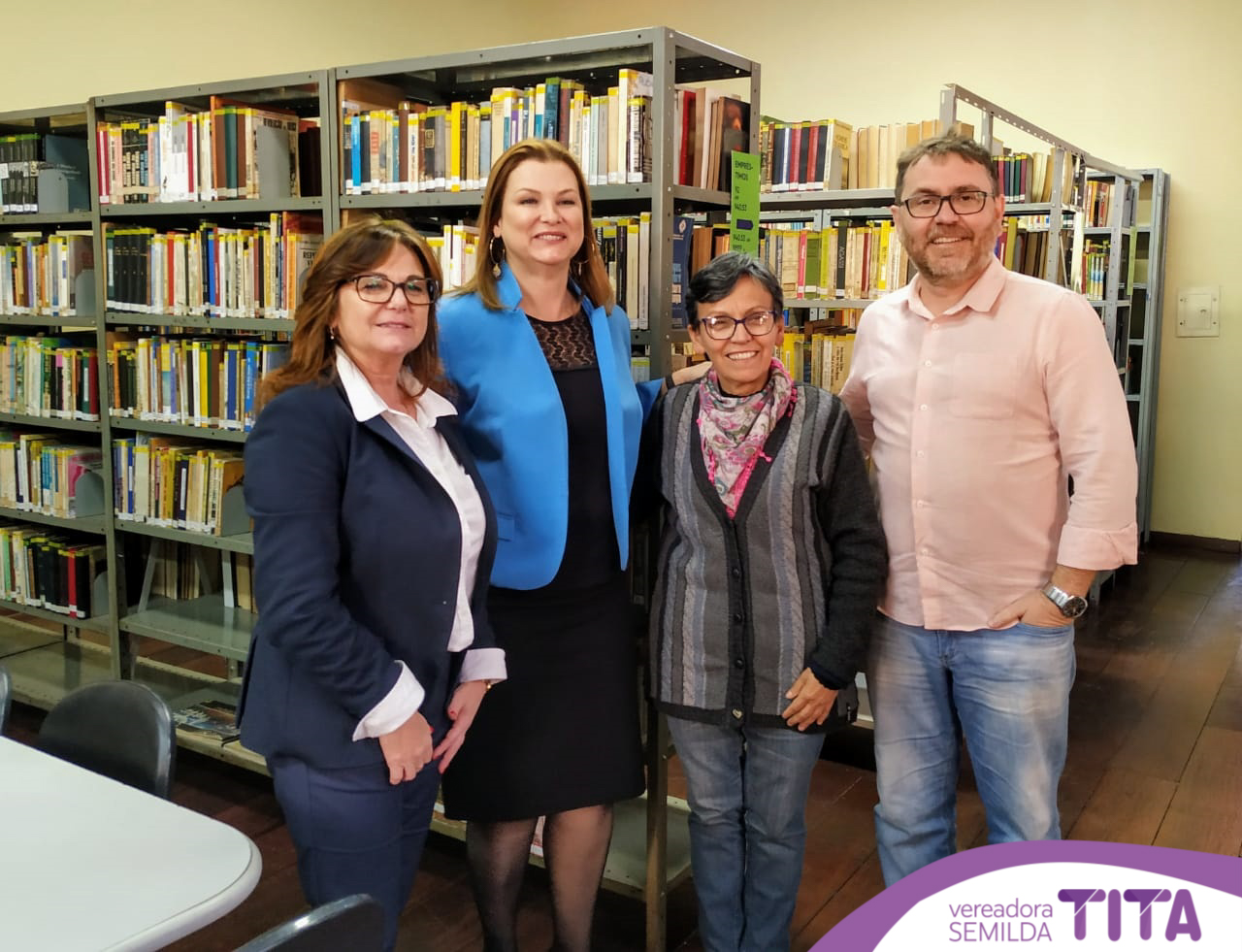 02/09/2019 - Tita participa da reabertura da Biblioteca Pública Municipal Machado de Assis