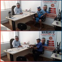 03/12/2019 - Vereador Nor Boeno recebe moradores dos bairros Vila Nova e Canudos em seu gabinete