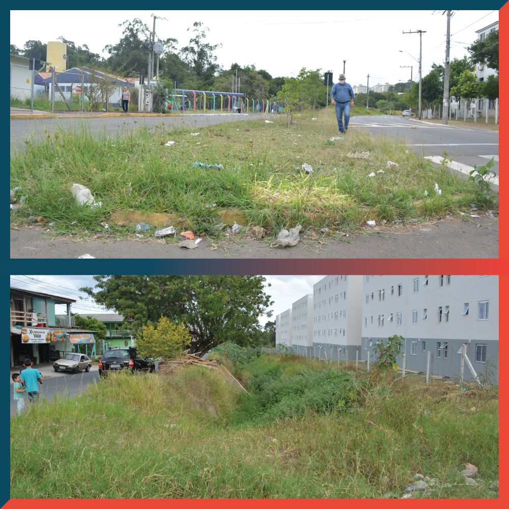 04/05/2020 - Nor Boeno requer capina re roçada em toda extensão da avenida Octávio Oscar Bender em Canudos