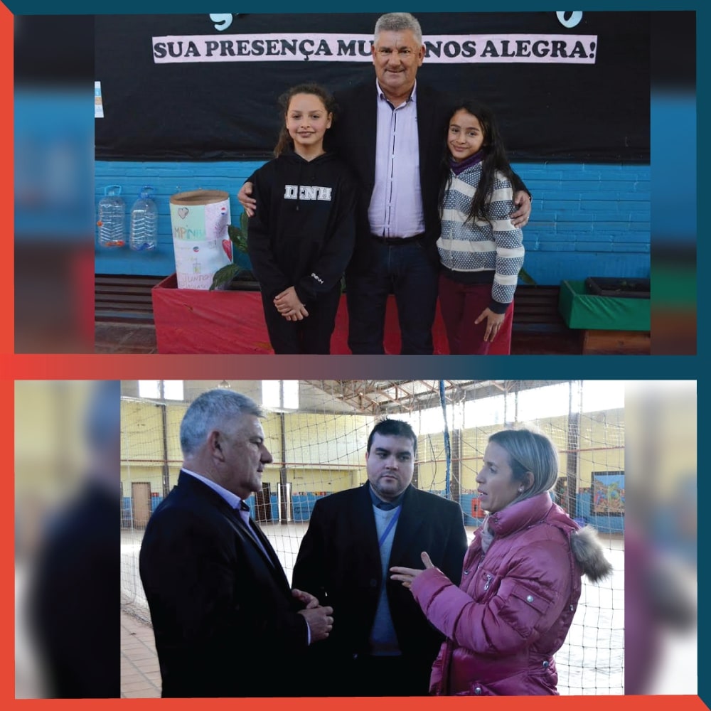 05/07/2019 - Nor Boeno acompanha eleições do Projeto Vereador Mirim na escola Eugênio Nelson Ritzel