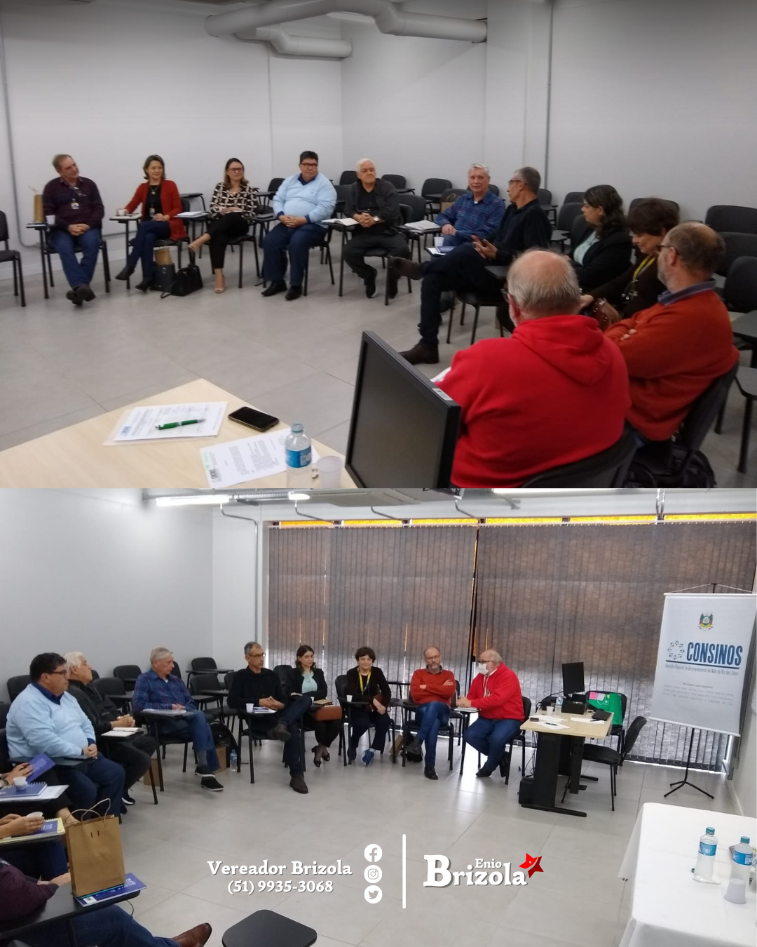 05/07/2022 - Vereador Brizola participa de reunião do Consinos