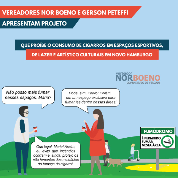 09/09/2019 - Vereadores Nor Boeno e Gerson Peteffi apresentam projeto que proíbe o consumo de cigarros em espaços de lazer em Novo Hamburgo