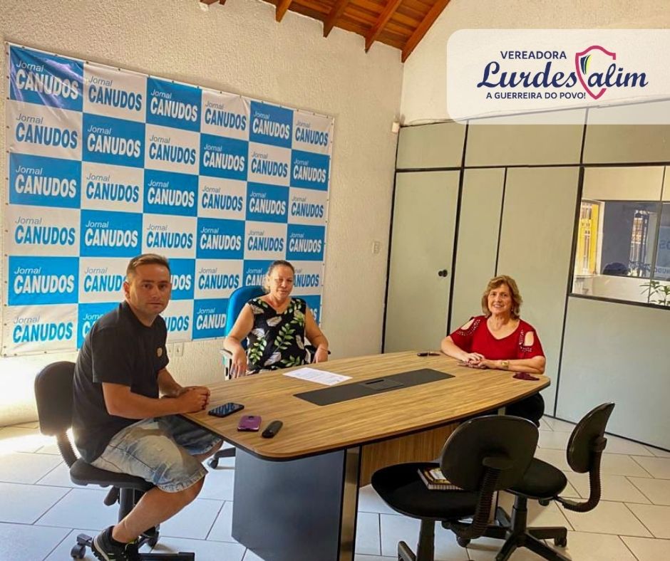 10/03/2022 - Vereadora Lourdes Valim visita Jornal Canudos e conhece detalhes de sua fundação e trajetória
