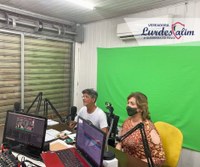 11/02/2022 - Vereadora Lourdes Valim participa de programa na Rádio Top Mais 