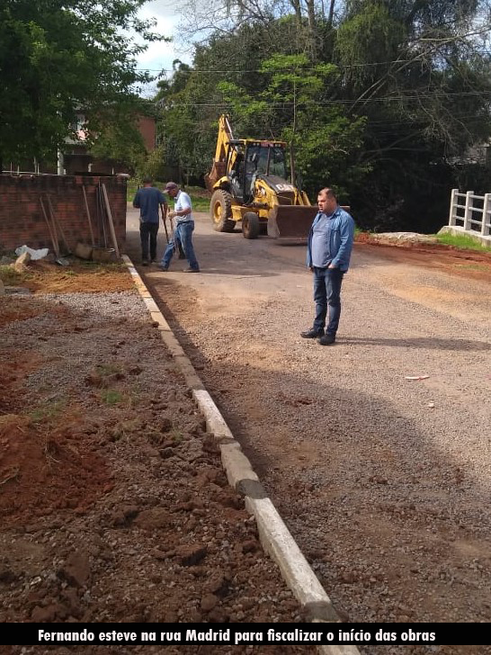 11/09/2018 – Fernando fiscaliza obra na rua Madrid