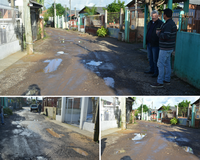 12/07/2018 - Nor Boeno pede melhorias em rua do bairro Santo Afonso após três semanas de chuva
