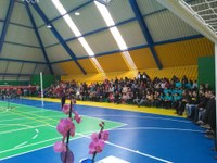 13/08/2018 - Cristiano Coller participa da inauguração do ginásio de esportes da Escola Arnaldo Grin