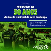 14/03/2022 - Gustavo Finck presta homenagem aos 30 anos da Guarda Municipal
