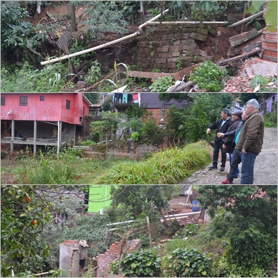 14/06/2017 - Gabinete: Nor Boeno visita local sem rede de esgoto no bairro Vila Nova