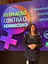 14/07/2025 - Professora Luciana Martins participa da apresentação do plano de trabalho da ação Feminicídio Zero no RS