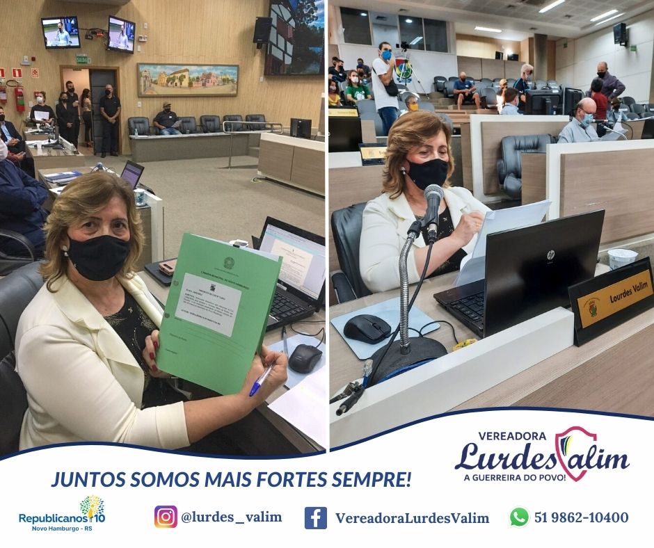 17/02/2022 - Projeto de Lei de autoria da vereadora Lurdes Valim (Republicanos) foi apresentado nesta semana