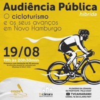 16/08/2021 - Audiência pública debate o cicloturismo e seus avanços em Novo Hamburgo