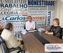 17/03/2022 - Vereadora Lourdes Valim visita o gabinete do deputado federal Carlos Gomes