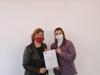 17/06/2021 - Vereadora Lourdes Valim entrega emenda do deputado Carlos Gomes de R$ 250 mil para a Saúde de Novo Hamburgo