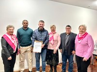 17/06/2025 - Vereador Brizola entrega R$ 250 mil destinados pela deputada Maria do Rosário à Liga Feminina de Combate ao Câncer