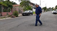 17/12/2019 - Vereador Nor Boeno solicita providências para desnível no asfalto da rua Bauru
