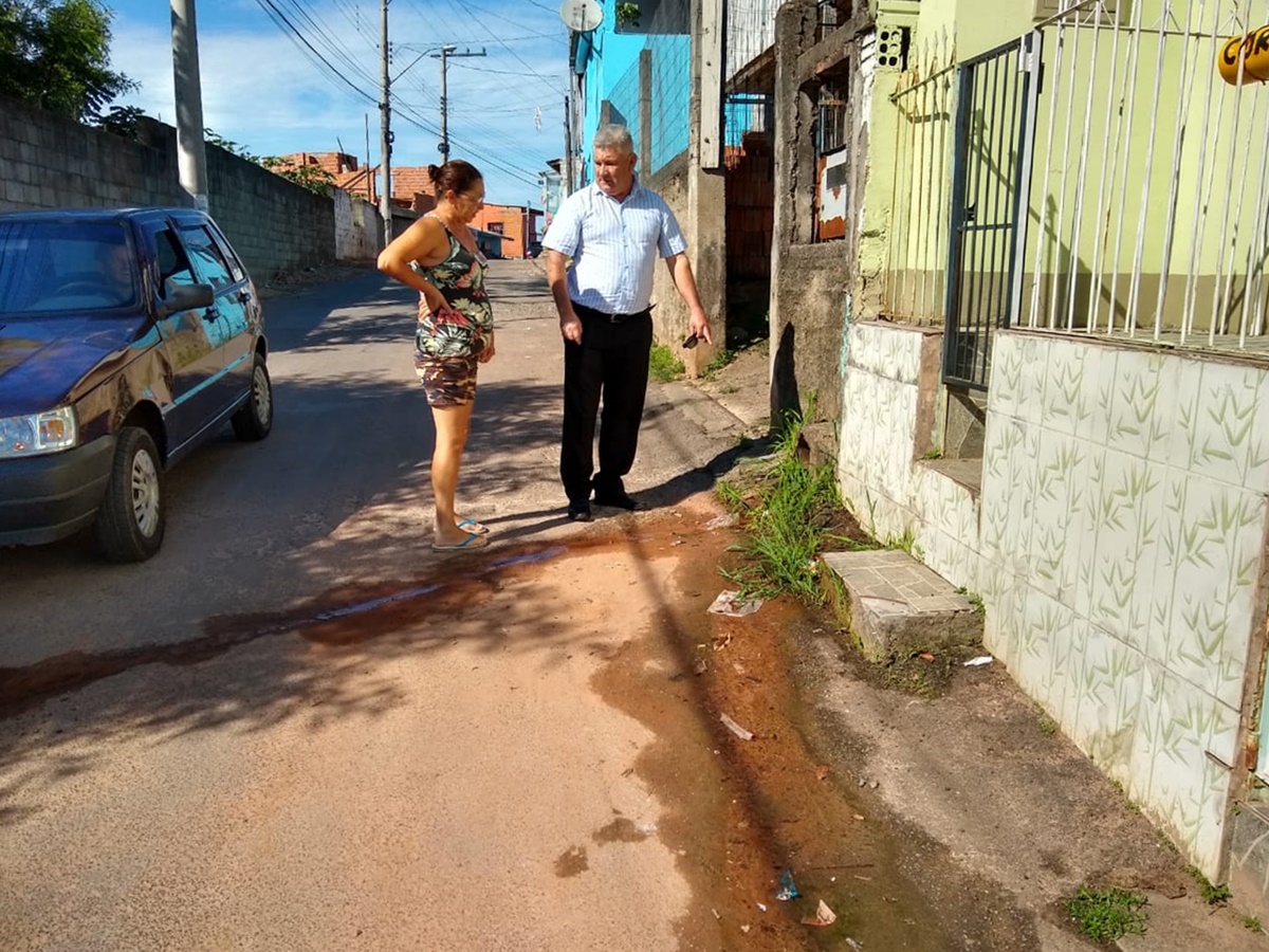 18/02/2020 - Vereador Nor Boeno requer conserto de vazamento na rua José Aloísio Daudt