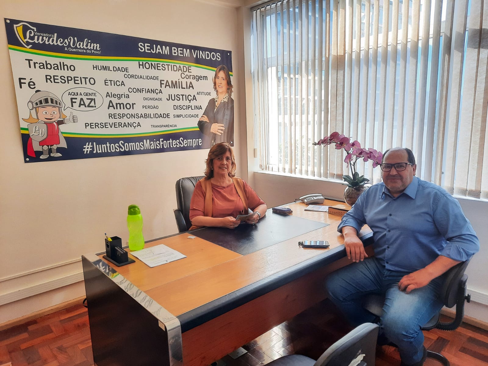 18/02/2022 - Lourdes Valim recebe visita do deputado estadual Sérgio Peres 