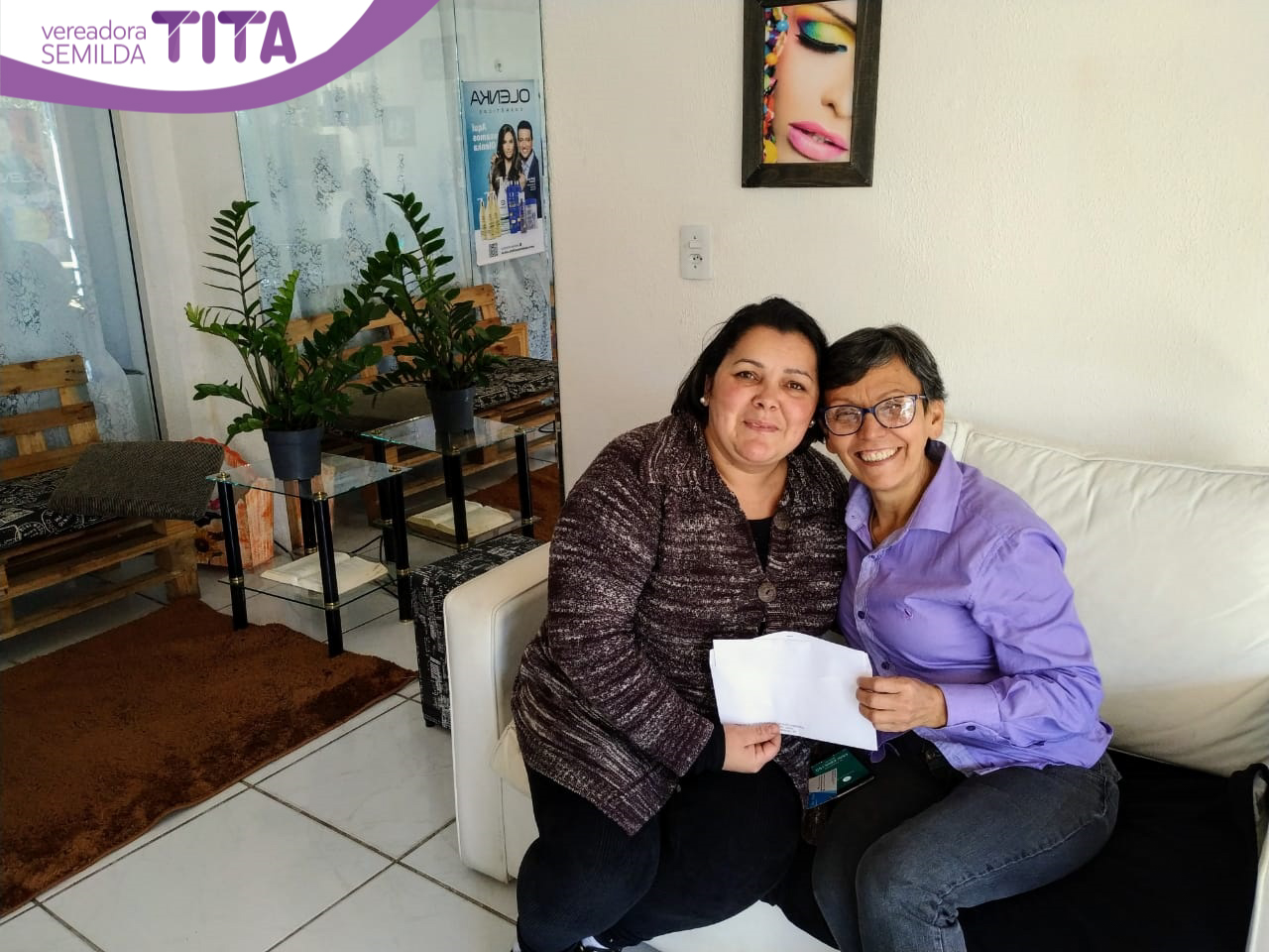 18/07/2019 - Tita divulga evento Domingo por Elas nos salões de beleza do bairro Boa Saúde