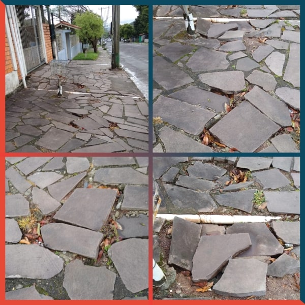18/09/2019 - Vereador Nor Boeno solicita conserto de infiltração em calçada no bairro Canudos
