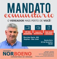 21/02/2019 - Vereador Nor Boeno realiza primeira ação do Mandato Comunitário no bairro São José 