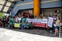22/11/2021 - Enio Brizola participa de manifestação em frente ao Hospital Municipal