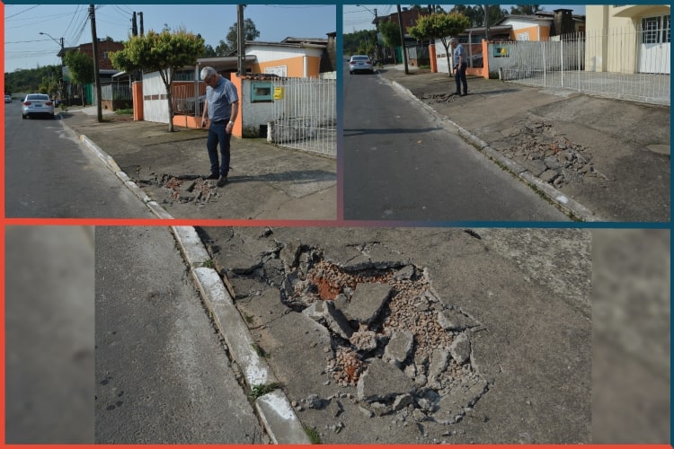 23/09/2019 - Vereador Nor Boeno solicita conserto de passeio público na rua  Ângelo Bassani na Marisol 