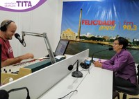 27/08/2019 - Tita participa de bate-papo na rádio Felicidade Gospel