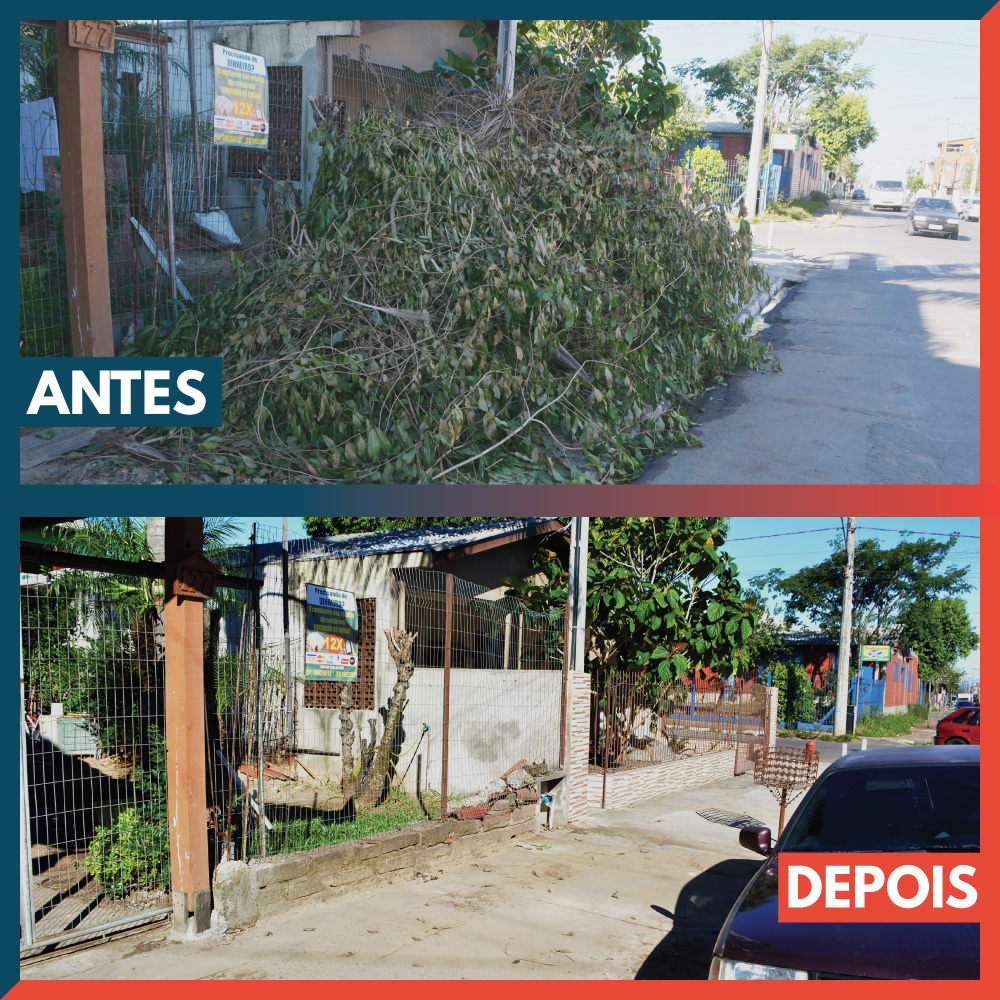 28/05/2020 - Vereador Nor Boeno tem pedido de recolhimento de galhos na rua Bruno Werner Storck atendido
