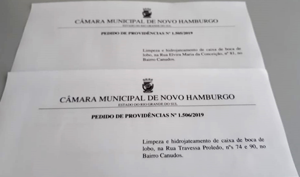 03/05/2019 - Nor Boeno solicita limpeza e hidrojateamento em redes de esgoto no bairro Canudos