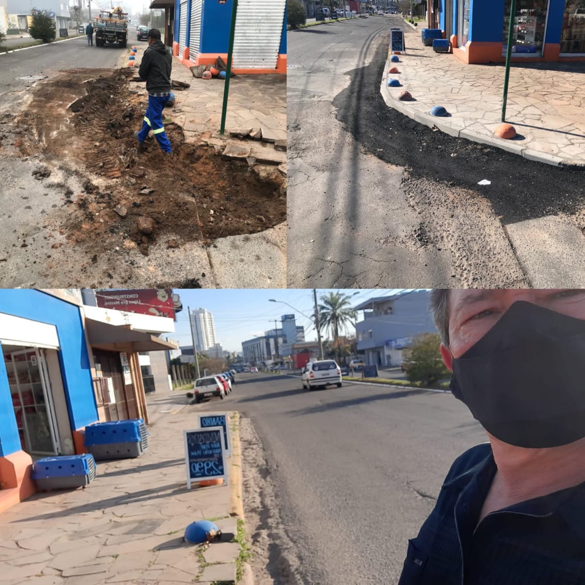 27/07/2021 - Pedido de Serjão para troca de meios-fios na Pedro Adams Filho é atendido