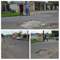 27/07/2018 - Vereador Nor Boeno solicita operação tapa-buraco em rua do bairro São Jorge
